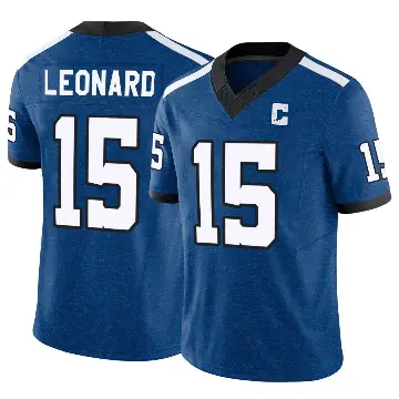 ＃15 Men's Riley Leonard Royal Limited Indianapolis Colts Indiana Nights Alternate Vapor F.U.S.E. Jersey