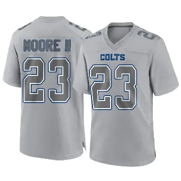 ＃23 Men's Kenny Moore II Gray Game Indianapolis Colts Atmosphere Fashion Jersey