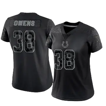 ＃38 Women's Jonathan Owens Black Limited Indianapolis Colts Reflective Jersey
