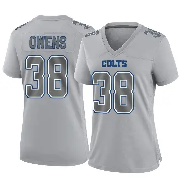 ＃38 Women's Jonathan Owens Gray Game Indianapolis Colts Atmosphere Fashion Jersey
