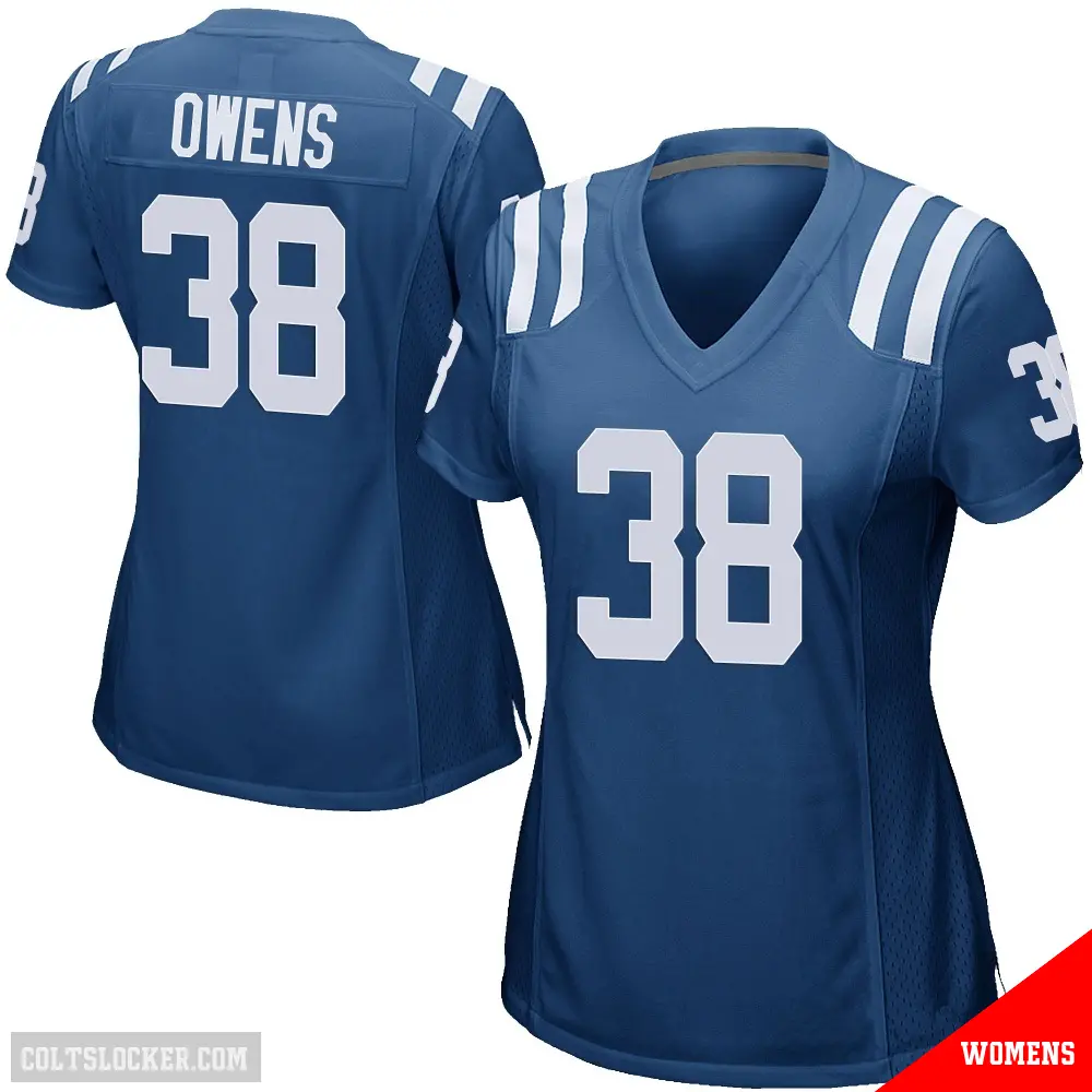 ＃38 Women's Jonathan Owens Royal Blue Game Indianapolis Colts Team Color Jersey