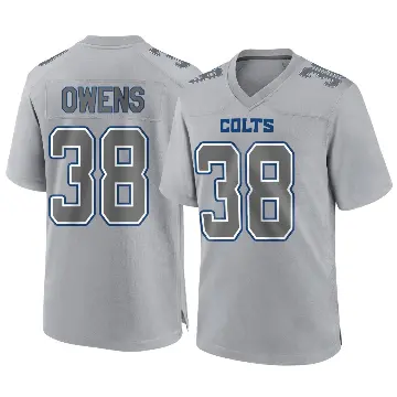 ＃38 Youth Jonathan Owens Gray Game Indianapolis Colts Atmosphere Fashion Jersey