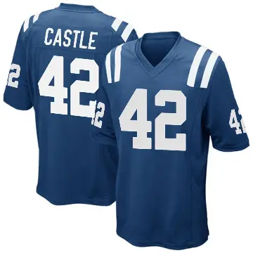 ＃42 Men's Anderson Castle Royal Blue Game Indianapolis Colts Team Color Jersey