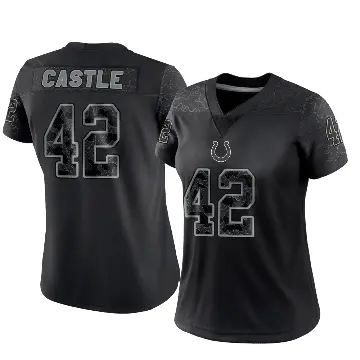 ＃42 Women's Anderson Castle Black Limited Indianapolis Colts Reflective Jersey