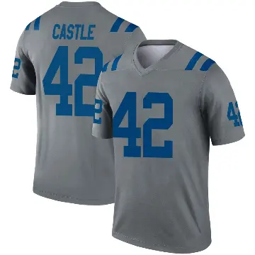 ＃42 Youth Anderson Castle Gray Legend Indianapolis Colts Inverted Jersey