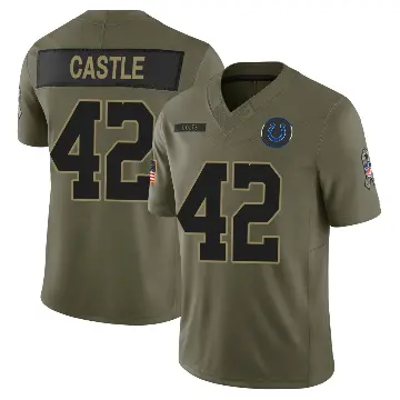 ＃42 Youth Anderson Castle Olive Limited Indianapolis Colts Sr. 2025 Salute to Service Jersey