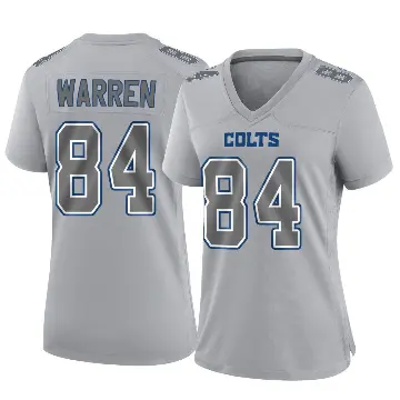 ＃84 Women's Tyler Warren Gray Game Indianapolis Colts Atmosphere Fashion Jersey