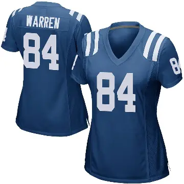 ＃84 Women's Tyler Warren Royal Blue Game Indianapolis Colts Team Color Jersey