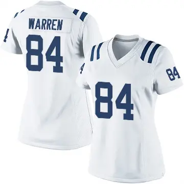 ＃84 Women's Tyler Warren White Game Indianapolis Colts Jersey