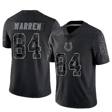 ＃84 Youth Tyler Warren Black Limited Indianapolis Colts Reflective Jersey