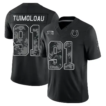 ＃91 Youth Jaylahn Tuimoloau Black Limited Indianapolis Colts 2026 Salute to Service Stitched Jersey