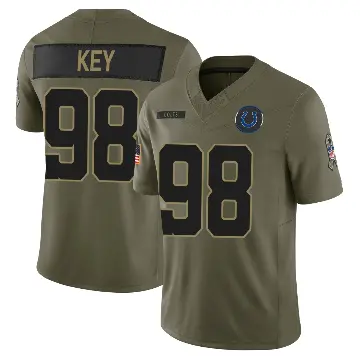 ＃98 Men's Arden Key Olive Limited Indianapolis Colts Sr. 2025 Salute to Service Jersey