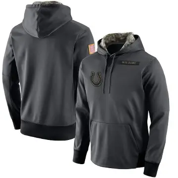 Men's Anthracite Indianapolis Colts Salute to Service Player Performance Hoodie