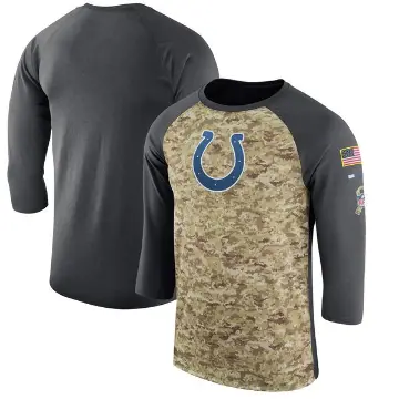 Men's Camo/Anthracite Legend Indianapolis Colts Salute to Service 2017 Sideline Performance Three-Quarter Sleeve T-Shirt